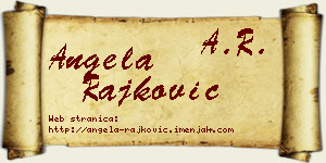 Angela Rajković vizit kartica